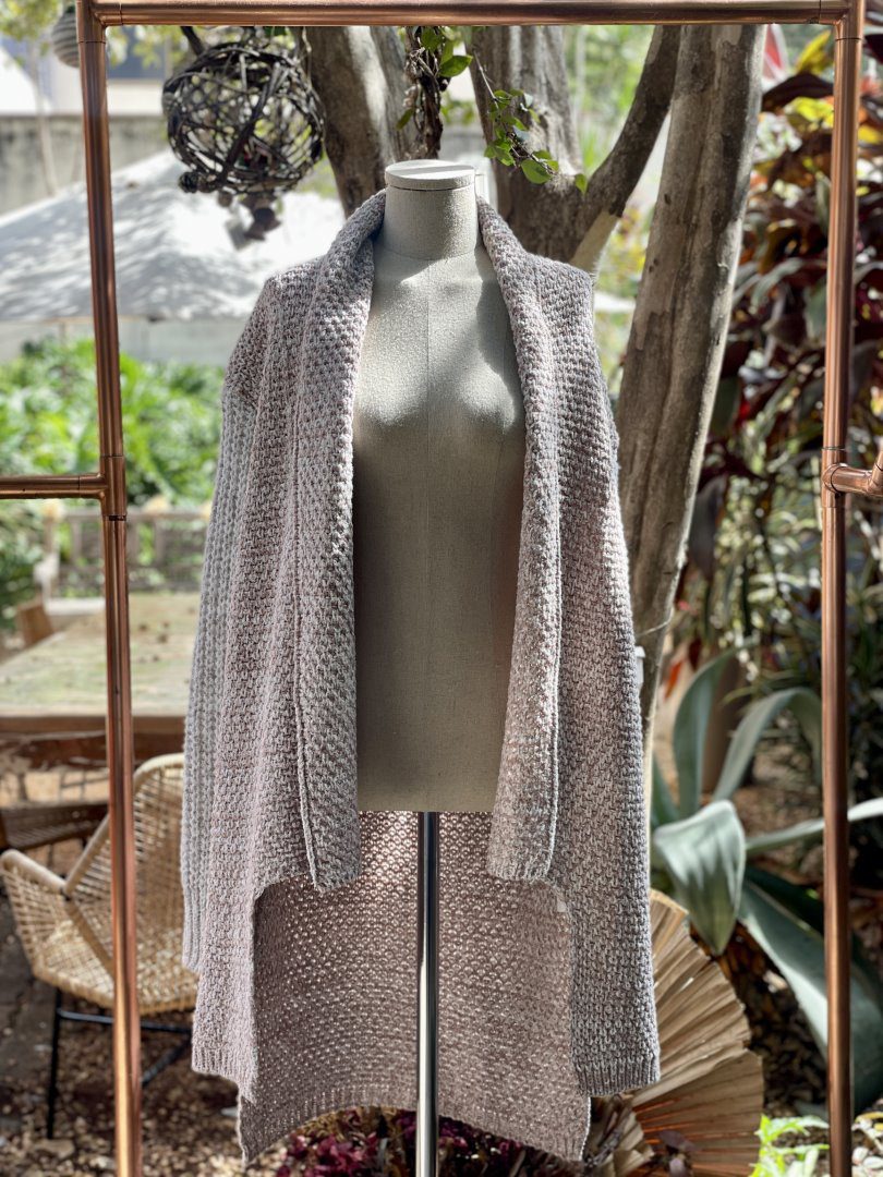 maxi cardigan tricot nude