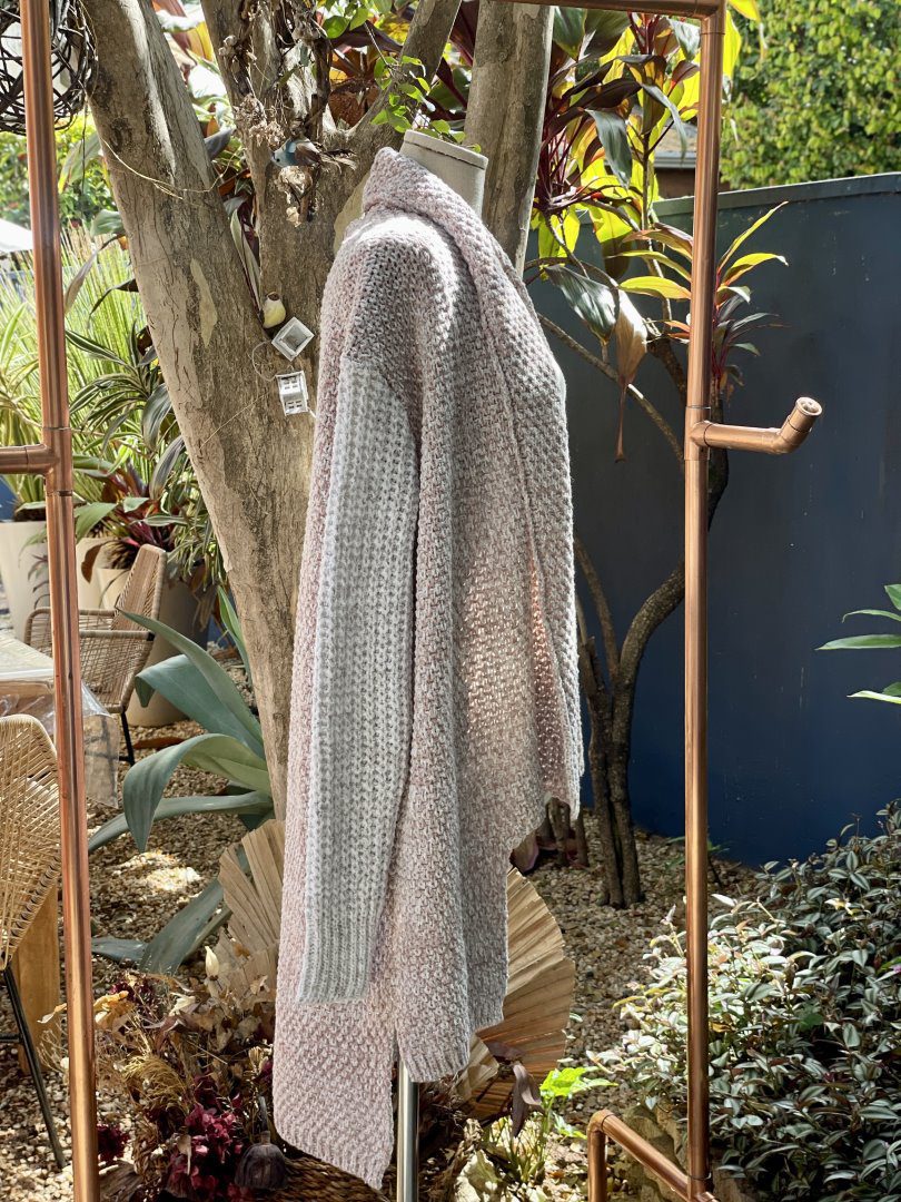 maxi cardigan tricot nude